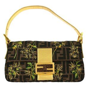 Fendi Brown Zucca Baguette Handbag
